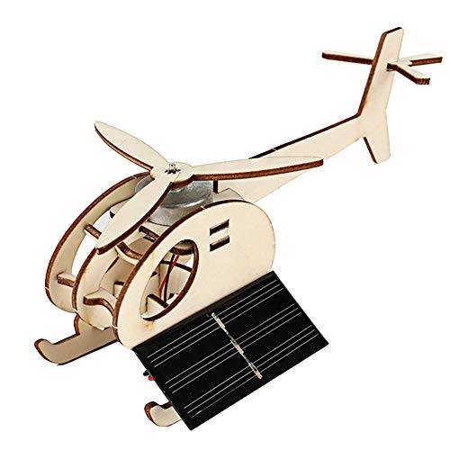 Holz-Solarenergie-Flugzeug, DIY-Modell für Kinder ab 4 Jahren, leichtes, umweltfreundliches Lernspielzeug von BAOFUYA