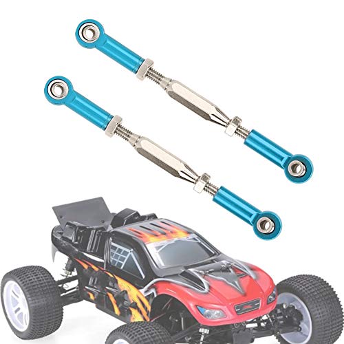 Langlebige Aluminium-Servo-Links Spurstange für RC-Autozubehör, Starke Präzision, Geeignet für Redcat/EPX, 6 X RC-Spurstange, -96 Mm Länge, 5 Farben (Blue) von BAOFUYA
