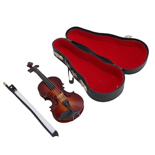 Mini Violin Musikinstrument, Exquisite Handwerkskunst Wide Application Basswood Miniatur Griolin Dekorative Ornament für Display Ornament (14 cm) von BAOFUYA