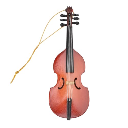 Miniatur -Bass -Hängeverzierung, Künstlerische Handwerkskunst Robuste Basswood Material Eleganter Bass Hängende Dekoration für das Heimbuchhandel Dekor von BAOFUYA