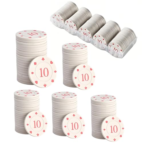 BAPPKON Set mit 100 Premium Pokerchips (mit Nennwert) - Casino Chips (je 100 gelb) und Aufbewahrungsbox - Professionelle 40 mm Chips für Texas Hold'em, Blackjack und Game Nights von BAPPKON