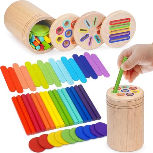 BARAKYEG Montessori Spielzeug ab 1 Jahr, 3-in-1 Montessori Spielzeug ab 1 2 3 Jahre von BARAKYEG