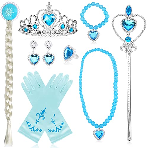 BARAKYEG Prinzessin Kostüme Zubehör,8 Stück Elsa kostüm mädchen,Geschenk aus Diadem,Handschuhe,Zauberstab,Halsketten Set für Weihnachten Verkleidung Karneval Halloween Cosplay Geburtstag BARAKYEG Prinzessin Kostüme Zubehör,8 Stück Elsa kostüm mädchen,Geschenk aus Diadem,Handschuhe,Zauberstab,Halsketten Set für Weihnachten Verkleidung Karneval Halloween Cosplay Geburtstag von BARAKYEG