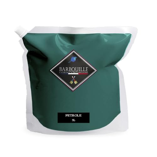 BARBOUILLE Acryllack Satin - Möbel, Holz, Wände und Decken - 5 ltr blau - petrol von BARBOUILLE