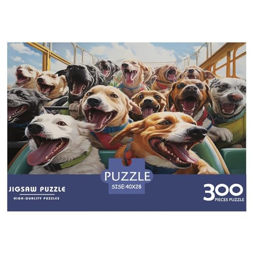 300 Stück süßer Hund Puzzles Für Erwachsene Impossible Puzzle 300-teiliges Puzzle Lernspiel Spielzeug Geschenk 300pcs (40x28cm) von BARDYS