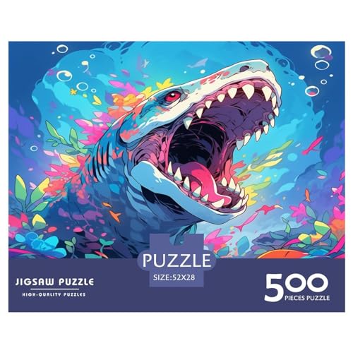 Hai Puzzle 500 Teile ErwachsenePuzzle Impossible Puzzle DIY Puzzle Geschicklichkeitsspiel Für Die Ganze Familie 500pcs (52x38cm) von BARDYS