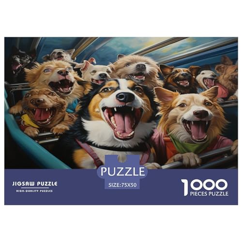 süßer Hund Puzzle 1000 Teile Erwachsenenpuzzle Puzzle Holzpuzzle Geschicklichkeitsspiel Für Die Ganze Familie Intellektuelles Herausforderungsspiel 1000pcs (75x50cm) von BARDYS