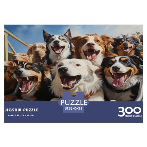 süßer Hund Puzzle 300 Teile Erwachsene Puzzle DIY Jigsaw Puzzle Holzpuzzle Für Die Ganze Familie Intellektuelles Herausforderungsspiel 300pcs (40x28cm) von BARDYS