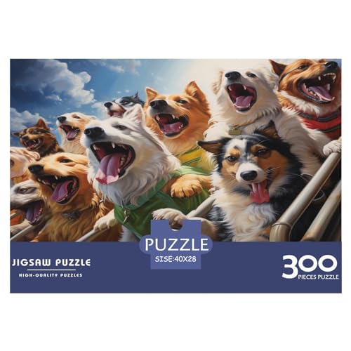 süßer Hund Puzzle 300 Teile Erwachsene Puzzle DIY Jigsaw Puzzle Holzpuzzle Für Die Ganze Familie Intellektuelles Herausforderungsspiel 300pcs (40x28cm) von BARDYS