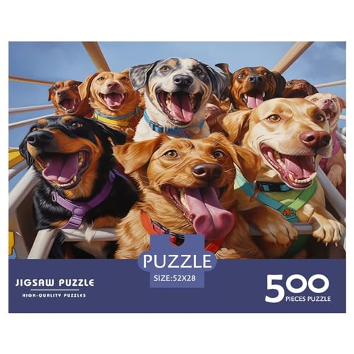 süßer Hund Puzzle 500 Teile ErwachsenePuzzle Impossible Puzzle DIY Puzzle Geschicklichkeitsspiel Für Die Ganze Familie 500pcs (52x38cm) von BARDYS