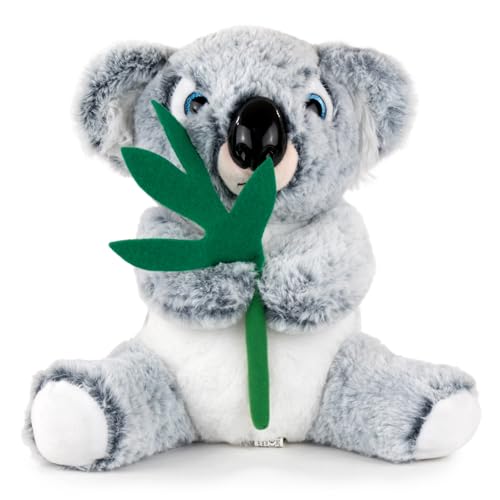 BARRADO - Plüsch Koala Bär Beutelbär hellgrau - Qualität super Soft (Blaue Augen, 11"/28cm) von BARRADO