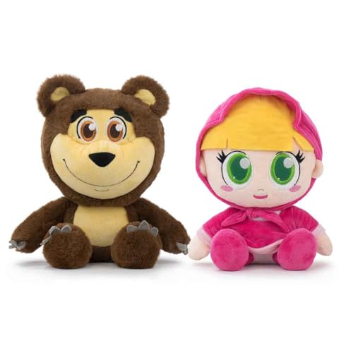 BARRADO - Plüschtier von Mascha und der Bär - 22cm/26cm - 16002908 (Pack Mascha und der Bär) von BARRADO