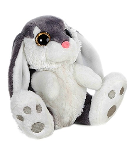 BARRADO - Sitzend Kaninchen von Plüsch - Qualität super Soft (Grau, 20cm/7'87") von BARRADO