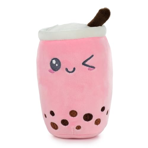 BARRADO Bubble Tea Kawaii Stofftier - Zwei Größen 21cm oder 17cm Auswahl (21cm, Rosa) von BARRADO