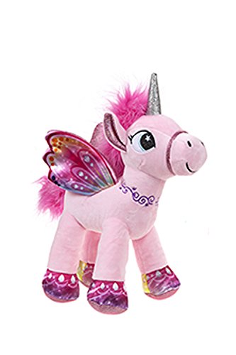 BARRADO Plüsch Geflügeltes Einhorn Stehend - Super Weiche Qualität (Rosa, 34cm) von BARRADO