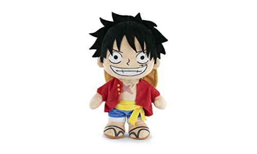 BARRADO One Piece - One Piece - 28 Zentimeter - Luffy, Sanji, Roronoa Zoro, Shanks - Super Soft Qualität (Luffy) von BARRADO