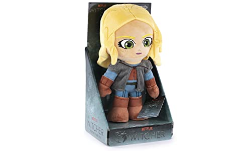 BARRADO The Witcher - The Witcher Charakter Kuscheltier 28cm - Cirilla, Geralt, Yennefer - Super Soft Qualität (28cm mit Display, Cirilla) von BARRADO