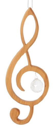 Holzhänger Violinschlüssel mit Kristall von Bartl