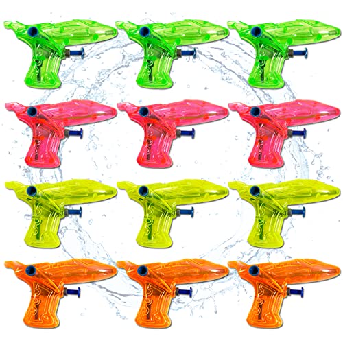 BARVERE Wasserpistole Klein, 12 Stück Mini Wasser Pistole Gun für spritzigen Spaß im Sommer, Pool Spielzeug, Geschenk für Kinder Erwachsene-Gefärbte Delphine von BARVERE