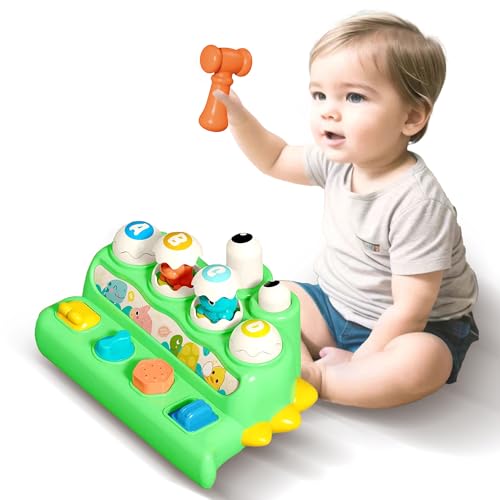 BASAMOU Pop up Baby Montessori Spielzeug ab 1 Jahr, Kinderspielzeug mit Tieren Dinosaurier Knöpfen, Motorikspielzeug ab 6-18 Monate für Frühe Entwicklung Ursache und Wirkung, Geschenke Mädchen Junge BASAMOU Pop up Baby Montessori Spielzeug ab 1 Jahr, Kinderspielzeug mit Tieren Dinosaurier Knöpfen, Motorikspielzeug ab 6-18 Monate für Frühe Entwicklung Ursache und Wirkung, Geschenke Mädchen Junge von BASAMOU
