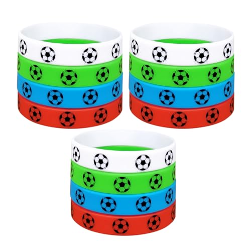 12 Pcs Fußball Silikonarmband, Fußball Armbänder Kinder, Fußball Motivierende Silikonarmband, Fußball Armbänder, Multicolor Silikon Armband für Fußball Party Zubehör, Fußball Deko Geburtstag Präsent 12 Pcs Fußball Silikonarmband, Fußball Armbänder Kinder, Fußball Motivierende Silikonarmband, Fußball Armbänder, Multicolor Silikon Armband für Fußball Party Zubehör, Fußball Deko Geburtstag Präsent von BASTOUR