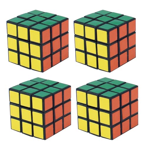 4 Stück Mini Zauberwürfel, Mini Magic Cube 3x3, Puzzle Magic Cubes, Dreht Sich Schneller und Präziser, Super Robust mit Lebendigen Farben für Kinder/Anfänger, Adventsgeschenk (Schwarzer-Hintergrund) 4 Stück Mini Zauberwürfel, Mini Magic Cube 3x3, Puzzle Magic Cubes, Dreht Sich Schneller und Präziser, Super Robust mit Lebendigen Farben für Kinder/Anfänger, Adventsgeschenk (Schwarzer-Hintergrund) von BASTOUR
