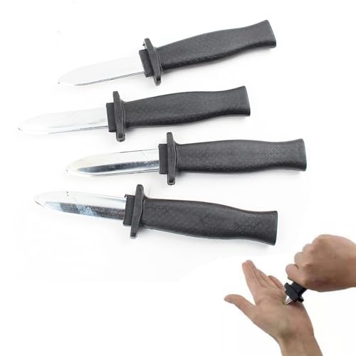 BASTOUR 4pcs Zaubertrick Fake Messer, Halloween Prop Einziehbares, Fake Messer, Einziehbares Gefälschtes, Spoof Einziehbare Messer, Spielzeug Messer, Halloween, Bühnenshows, Magische Darbietungen von BASTOUR