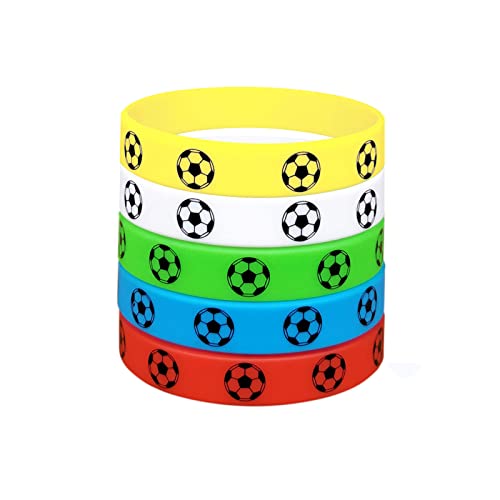 Fußball Silikonarmband, Fußball Armband Kinder, Multicolor Silikon Armband, Fußball Armbänder, Silikon Wristband Fussball Deko Fußball Party Mitgebsel für Jungen Mädchen Geburtstag Präsent, 5 Stücke Fußball Silikonarmband, Fußball Armband Kinder, Multicolor Silikon Armband, Fußball Armbänder, Silikon Wristband Fussball Deko Fußball Party Mitgebsel für Jungen Mädchen Geburtstag Präsent, 5 Stücke von BASTOUR