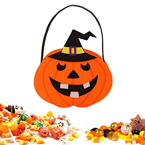 Halloween Süßigkeiten Tasche Halloween Kürbis Tasche Halloween Goodie Taschen Halloween Kürbis Candy Bag Trick or Treat Kürbis Eimer zum Sammeln von Süßigkeiten zu Halloween, für Halloween Party Decor von BASTOUR