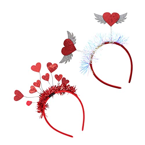 BATHVEVE 1 Satz Teiliges Set Herz Haarreifen für Valentinstag Farbenfroh Bequeme Haarschmuck Dekoration für Partys Karneval und Besondere Anlässe von BATHVEVE