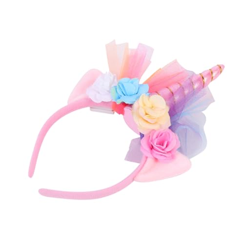 BATHVEVE 1 Stück Luminous Unicorn Haarreif für Leuchtendes Stirnband mit Tüll Einzigartiges Einhorn Kopfschmuck Accessoire für Geburtstagsfeiern und Besondere Anlässe Zufällige Farbe von BATHVEVE