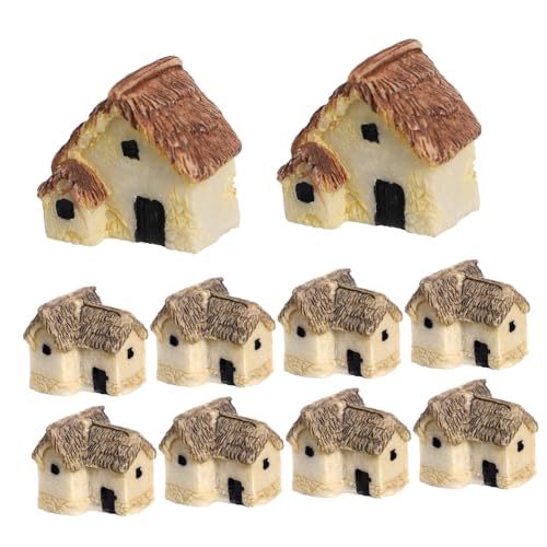 BATHVEVE 12stücke Mini Haus Ornamente Teiliges Für Mikrolandschaftsdekoration Detailreiche Gartendeko Für Bonsai Puppenhaus Und Zen-Garten Wetterfest Und Vielseitig Einsetzbar von BATHVEVE