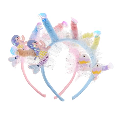 BATHVEVE 2 Stück Glitzernde Meerjungfrau Haarbänder für Mädchen Rosa Blau Niedliche Haarschmuck für Strandpartys Prinzessinnen Stil für Outdoor BATHVEVE 2 Stück Glitzernde Meerjungfrau Haarbänder für Mädchen Rosa Blau Niedliche Haarschmuck für Strandpartys Prinzessinnen Stil für Outdoor von BATHVEVE