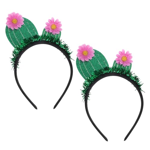 BATHVEVE 2 Stück Kaktus Haarreifen für Lustige Haaraccessoires für Feste und Partys Leicht und Bequem Kreative Kopfdekoration für Unvergessliche von BATHVEVE