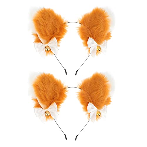BATHVEVE 2 Stück Tierohren Haarreif Niedliches Cosplay Kostüm Accessoire für Halloween Karneval und Partys Plüsch Katzen und Fuchsohren für Erwachsene BATHVEVE 2 Stück Tierohren Haarreif Niedliches Cosplay Kostüm Accessoire für Halloween Karneval und Partys Plüsch Katzen und Fuchsohren für Erwachsene von BATHVEVE