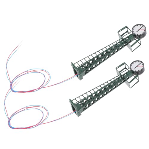 BATHVEVE 2 Stück Zuggitter Lichtmodell Leuchttisch Mini Laternenpfahl Eisenbahnlampe Modelleisenbahn Tisch Zuglampen Modelleisenbahn Straßenlaterne O Zugzubehör Diorama von BATHVEVE