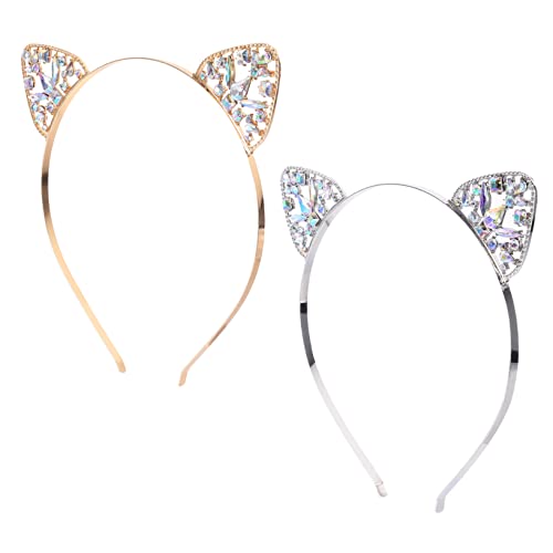 BATHVEVE 2Stücke Katzenohren Haarreif Cosplay Stirnband für Damen und Halloween Geburtstagsfeiern und Karneval Deko BATHVEVE 2Stücke Katzenohren Haarreif Cosplay Stirnband für Damen und Halloween Geburtstagsfeiern und Karneval Deko von BATHVEVE