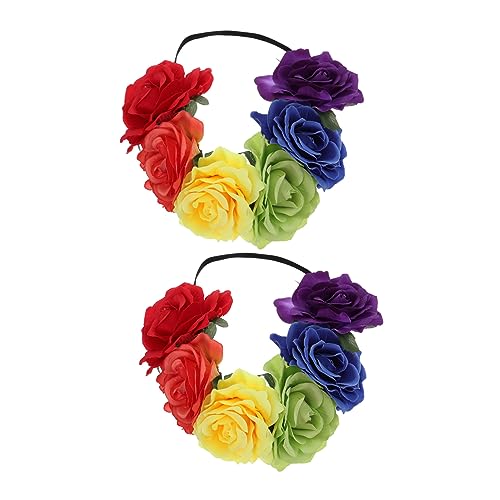 BATHVEVE 2Stücke Regenbogen Stirnband für Halloween Party Blumenhaarband für Leicht Bequem für Cosplay und Festliche Anlässe Auffälliger Haarschmuck BATHVEVE 2Stücke Regenbogen Stirnband für Halloween Party Blumenhaarband für Leicht Bequem für Cosplay und Festliche Anlässe Auffälliger Haarschmuck von BATHVEVE