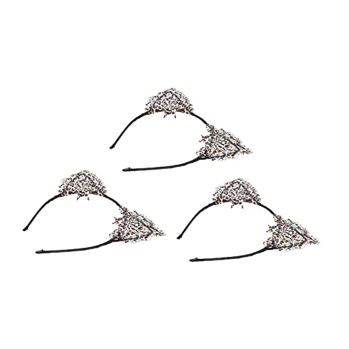 BATHVEVE 3 Stück Teiliges Spitzen Katzenohren Stirnband Damen Haarreifen Party Kopfschmuck Cosplay Accessoire für Alltag und Kostümfest BATHVEVE 3 Stück Teiliges Spitzen Katzenohren Stirnband Damen Haarreifen Party Kopfschmuck Cosplay Accessoire für Alltag und Kostümfest von BATHVEVE