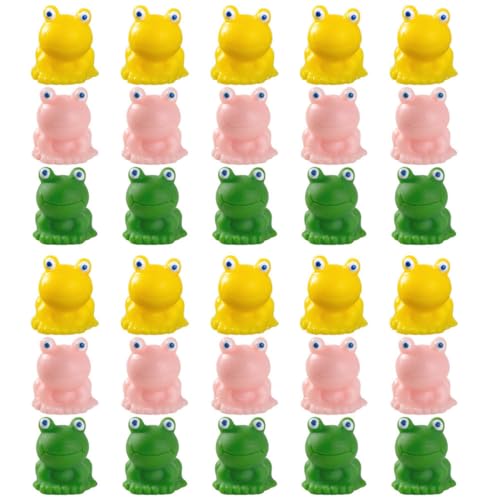 BATHVEVE 30 Stück Teiliges Resin Frosch Dekor Matte Mini Frosch Figuren in Gelb Grün Robuste Kunstharz Deko für Schreibtisch Büro und Zuhause Kreative Tischdekoration für Miniaturgärten BATHVEVE 30 Stück Teiliges Resin Frosch Dekor Matte Mini Frosch Figuren in Gelb Grün Robuste Kunstharz Deko für Schreibtisch Büro und Zuhause Kreative Tischdekoration für Miniaturgärten von BATHVEVE