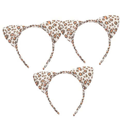 BATHVEVE 3Stücke Leopard Haarbänder für Tierohren Haarreifen Robust und für Besondere Anlässe und Alltag aus Hochwertigen Materialien Gefertigt von BATHVEVE