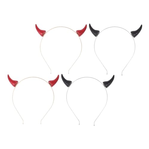 BATHVEVE 4Stücke Chic Cosplay Haarband Teufel Haarreifen für Halloween Party Kostüm Kopfschmuck Tragbar und Langlebig Design für Karneval und Maskerade BATHVEVE 4Stücke Chic Cosplay Haarband Teufel Haarreifen für Halloween Party Kostüm Kopfschmuck Tragbar und Langlebig Design für Karneval und Maskerade von BATHVEVE
