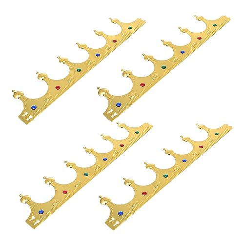 BATHVEVE 4Stücke Teiliges Kostümzubehör Prinzkrone aus Hochwertigem Material für Geburtstagsfeiern Kostümpartys Leicht und Tragbar für Erwachsene Glänzendes Design Stabil BATHVEVE 4Stücke Teiliges Kostümzubehör Prinzkrone aus Hochwertigem Material für Geburtstagsfeiern Kostümpartys Leicht und Tragbar für Erwachsene Glänzendes Design Stabil von BATHVEVE