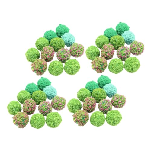 BATHVEVE 50 Stück Modell Kleiner Baum Anlage -Landschaft Statisches Gras Terrain Grasmatte Topiary-Ball Mini- Modellbäume Topiary-Kugeln Puppenhaus-gartenpflanzen Zimmerpflanzen Plastik von BATHVEVE