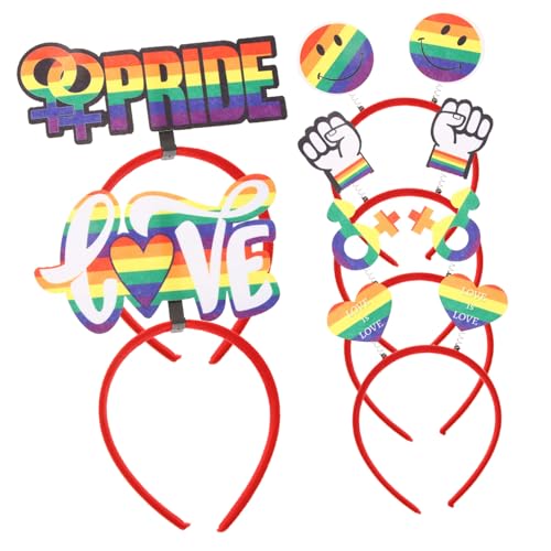 BATHVEVE 6 Stück Teiliges Regenbogen Pride Haarband aus Strapazierfähigem Kunststoff und Flexibles Kopfschmuck für Frauen und Männer Geeignet für Partys Cosplay und Thema Events BATHVEVE 6 Stück Teiliges Regenbogen Pride Haarband aus Strapazierfähigem Kunststoff und Flexibles Kopfschmuck für Frauen und Männer Geeignet für Partys Cosplay und Thema Events von BATHVEVE