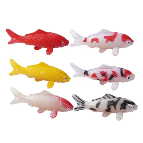 BATHVEVE 6 Stücke Realistische Koi Skulptur Winzige Simulation Fisch Aquarium Künstliche Modell Für Aquarium Dekorieren Und Fotografie Requisiten BATHVEVE 6 Stücke Realistische Koi Skulptur Winzige Simulation Fisch Aquarium Künstliche Modell Für Aquarium Dekorieren Und Fotografie Requisiten von BATHVEVE