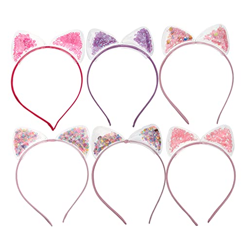 BATHVEVE 6Stücke Katzenohr Stirnband für Teiliges mit Pailletten Süßes Haarband aus Accessoire für Partys und BATHVEVE 6Stücke Katzenohr Stirnband für Teiliges mit Pailletten Süßes Haarband aus Accessoire für Partys und von BATHVEVE