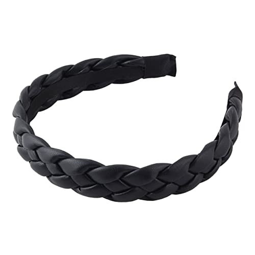 BATHVEVE Breites Geflochtenes Haarband aus PU Leder im Retro Stil Kostüm Haaraccessoire für Partys Langlebig und Dekorativ für Festliche Anlässe von BATHVEVE