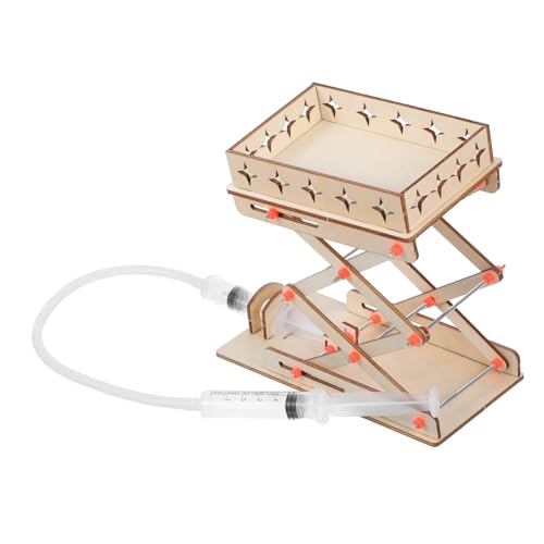 BATHVEVE DIY Hydraulisches Laborheber aus Holz Verstellbarer Hebetisch für Wissenschaftliches Experimentier und Lernset Kreativität und Technikverständnis von BATHVEVE