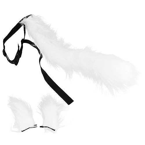 BATHVEVE Furry Fox Ears und Set für Cosplay Plüsch Tierohren und Zubehör für Kostüme Partys und Dekorationen Sicher und Leicht zu Tragen von BATHVEVE